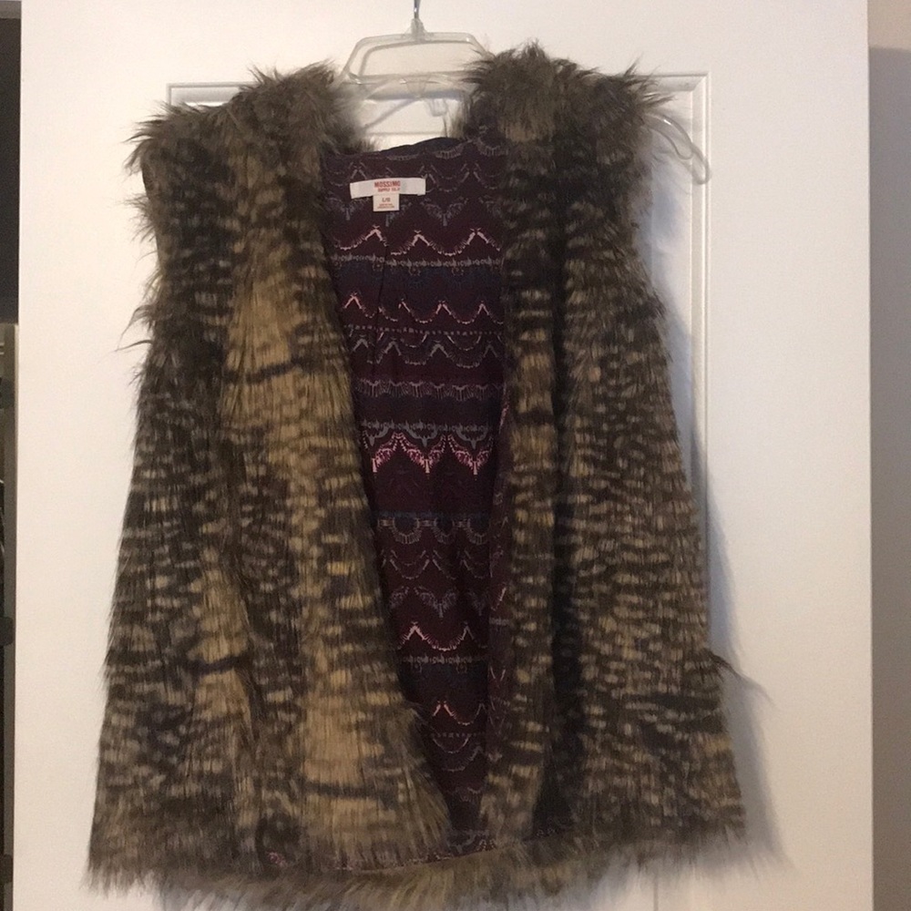 Mossimo Hooded Fur Vest